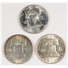 Image 2 : (3) FRANKLIN HALF DOLLARS (55, 57, 59-D)