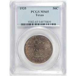 1935 TEXAS COMMEN HALF DOLLAR PCGS MS-65