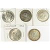 Image 1 : (5) COMMEN HALF DOLLARS (4-1952 W/C & 1982-D WASHINGTON)