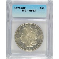 1878 8TF MORGAN DOLLAR ICG MS-63
