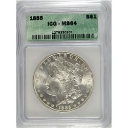 1885 MORGAN DOLLAR ICG MS-64