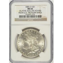 1885-O MORGAN DOLLAR NGC MS66 (OLATHE DOLLAR HOARD)