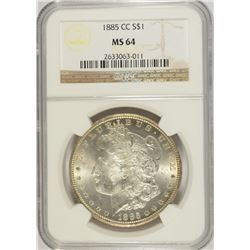 1885-CC MORGAN DOLLAR NGC MS-64