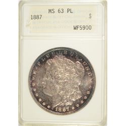 1887 MORGAN DOLLAR ANACS MS-63 PL !!!