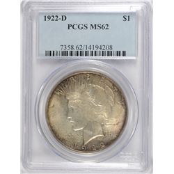 1922-D PEACE DOLLAR PCGS MS-62