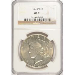 1927-D PEACE DOLLAR NGC MS-61