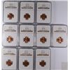 Image 1 : LOT OF ( 10 ) 1950-S LINCOLN CENTS, NGC MS-66 RED