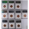 Image 2 : LOT OF ( 10 ) 1950-S LINCOLN CENTS, NGC MS-66 RED