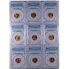 Image 1 : LOT OF ( 9 ) 1953-S LINCOLN CENTS, PCGS MS-66 RED