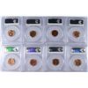 Image 2 : LOT OF ( 8 ) 1954-S LINCOLN CENTS, PCGS MS-66 RED