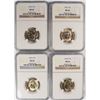 Image 1 : LOT OF ( 4 ) 1943-S  SILVER JEFFERSON NICKELS, NGC MS-66