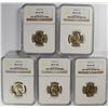 Image 1 : LOT OF ( 5 ) 1944-D SILVER  JEFFERSON NICKELS, NGC  MS-65 5-FULL STEPS