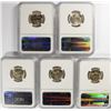 Image 2 : LOT OF ( 5 ) 1944-D SILVER  JEFFERSON NICKELS, NGC  MS-65 5-FULL STEPS