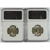 Image 2 : 2 1954-S WASHINGTON QUARTERS NGC MS-66
