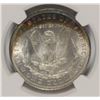 Image 2 : 1885-O MORGAN DOLLAR NGC MS-63* RAINBOW REVERSE MOUNTED