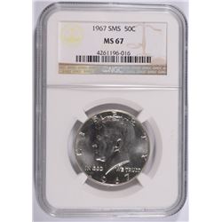 1967 SMS KENNEDY HALF DOLLAR, NGC MS-67