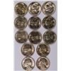 Image 1 : LOT OF ( 13 ) GEM BU 1943-D SILVER JEFFERSON NICKELS