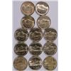 Image 2 : LOT OF ( 13 ) GEM BU 1943-D SILVER JEFFERSON NICKELS