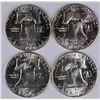 Image 2 : LOT OF ( 4 ) GEM BU FRANKLIN HALF DOLLARS: ( 3 ) 1958-D & ( 1 ) 1962-D
