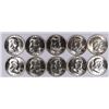 Image 1 : LOT OF (10 ) GEM BU 1959-D FRANKLIN HALF DOLLARS