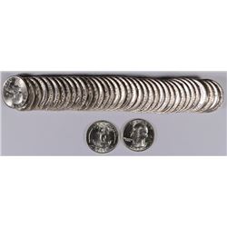 ORIGINAL GEM BU ROLL OF 1960-D WASHINGTON  QUARTERS