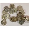 Image 1 : ROLL OF ( 50 ) MERCURY DIMES AU+/UNC./GEM BU 1934-1945 WITH P,D&S COINS
