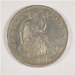 1875-CC SEATED HALF DOLLAR F/VF