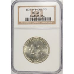 1937-D BOONE COMMEN HALF DOLLAR NGC MS-66