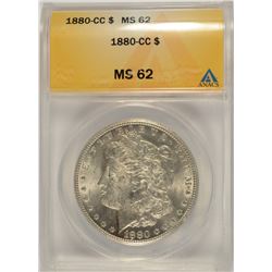1880-CC MORGAN DOLLAR ANACS MS-62