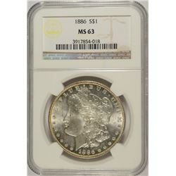 1886 MORGAN DOLLAR NGC MS-63