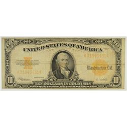 1922 $10 US GOLD CERTIFICATE