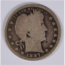 1897-S BARBER QUARTER G/VG