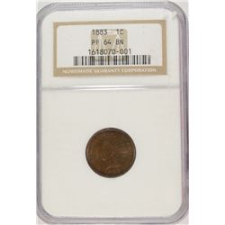 1883 PROOF INDIAN HEAD CENT NGC PF-64 BN