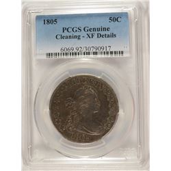 1805 BUST HALF DOLLAR PCGS XF DETAILS