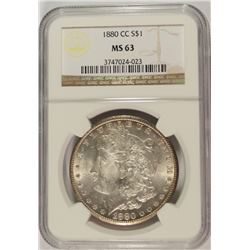 1880-CC MORGAN DOLLAR NGC MS-63