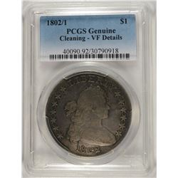 1802/1 BUST DOLLAR PCGS VF DETAILS