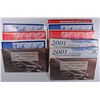 Image 1 : U.S. MINT SETS IN GOVT. PACKAGING: 2-1996 WITH 1996-W DIMES, 2-2001 & 3-2002
