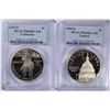 Image 1 : 1992 COLUMBUS & 1994-S CAPITOL COMMEM SILVER DOLLARS BOTH PCGS PR-69 DCAM
