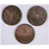 Image 2 : LOT OF ( 3 ) NICE CIRC MORGAN DOLLARS: 1880-S, 1889-O &  1896-O