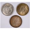 Image 2 : ( 3 ) NICE SILVER DOLLARS: 1921 MORGAN AND 1922 & 1922-D PEACE