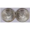 Image 2 : ( 2 ) 1996 AMERICAN SILVER EAGLES, GEM BU+  SCARCE