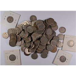 ( 166 ) LIBERTY "V" NICKELS, UNSEARCED CIRCULATED, 1912 AND OLDER