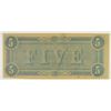 Image 2 : 1864 $5 CONFEDERATE STATES OF AMERICA NOTE