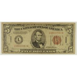 1934 $5 FEDERAL RESERVE NOTE (HAWAII)
