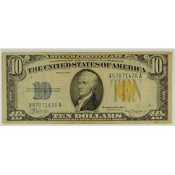 1934 $10 SILVER CERTIFICATE (NORTH AFRICAN)