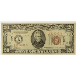 1934 $20 FEDERAL RESERVE NOTE (HAWAII)
