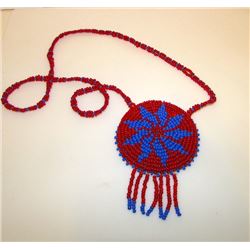 Vintage Native American Plain Indians Beaded Medallion