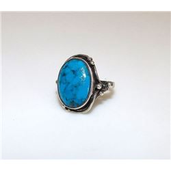 Vintage Sterling Silver 925 Turquoise Ring Size 7