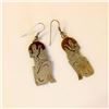 Image 1 : Native American Silver Wolf Coyote Earrings