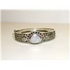 Image 1 : Sterling Silver 925 MOP Marcasites Bangle Bracelet